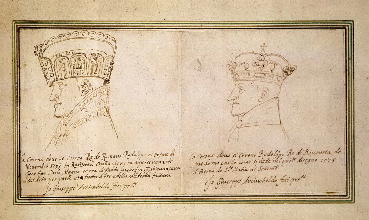 Due ritratti di Rodolfo II con corona - Národní Galerie, Prague